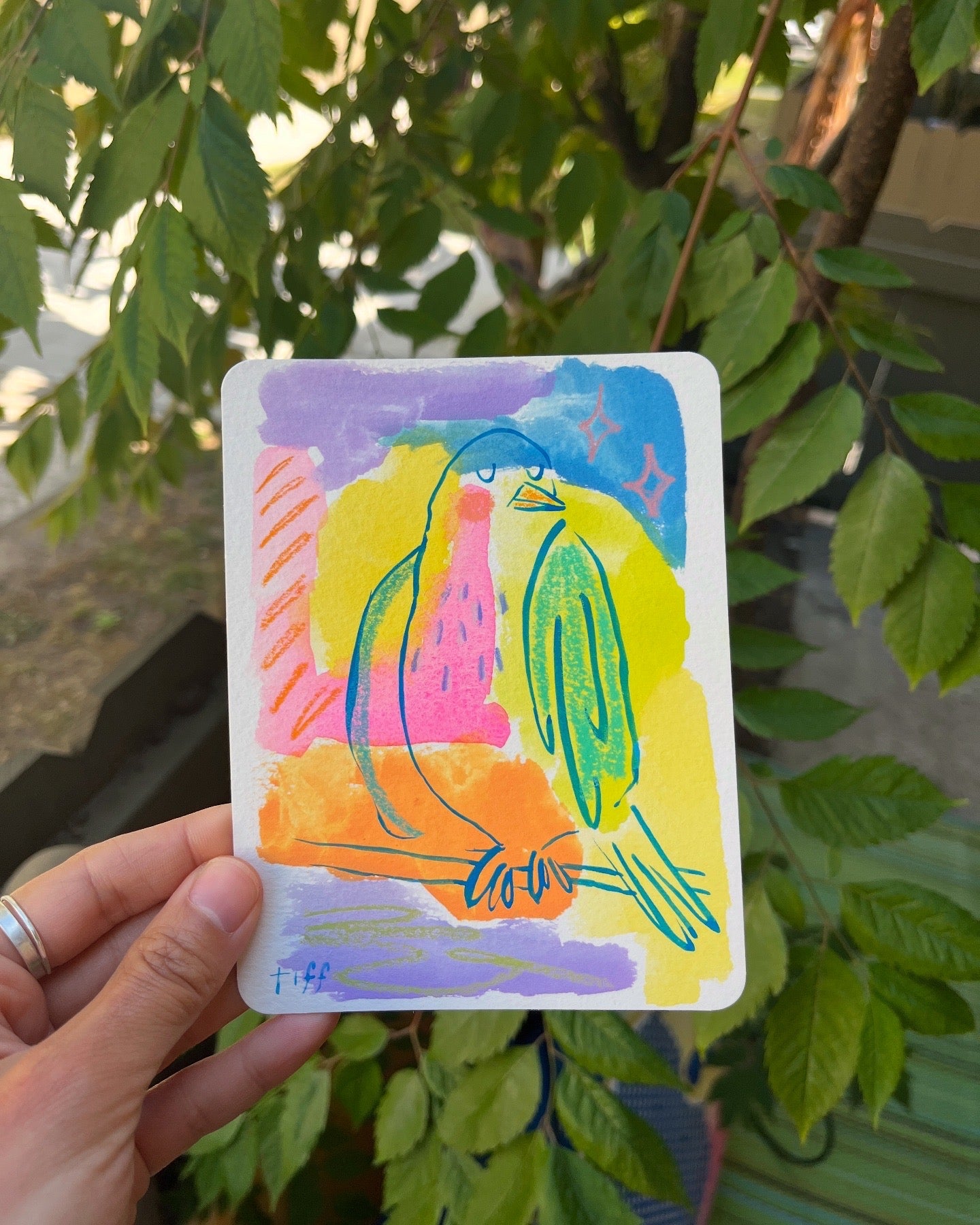 "Three Little Birds 3" Original Painting