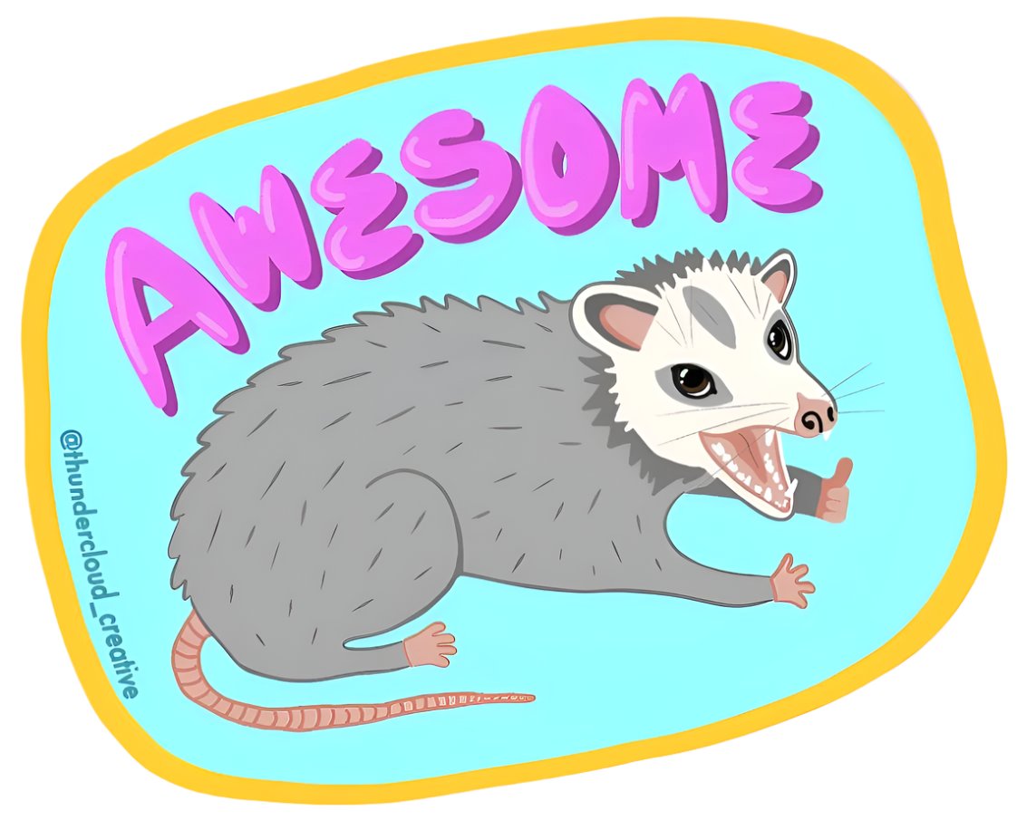 Awesome Possum Sticker
