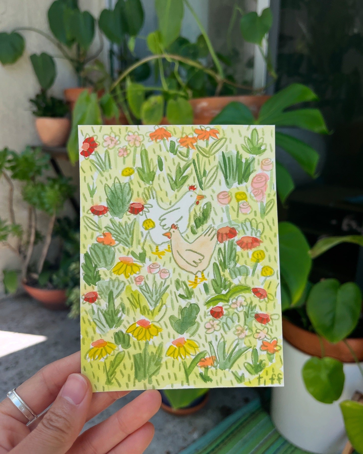 "Two Chicks" Original Painting