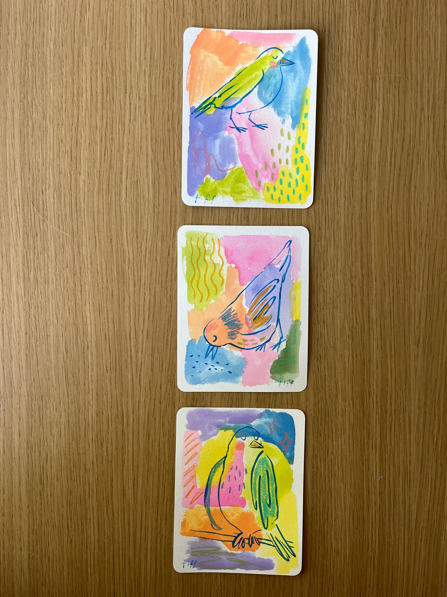 "Three Little Birds 3" Original Painting
