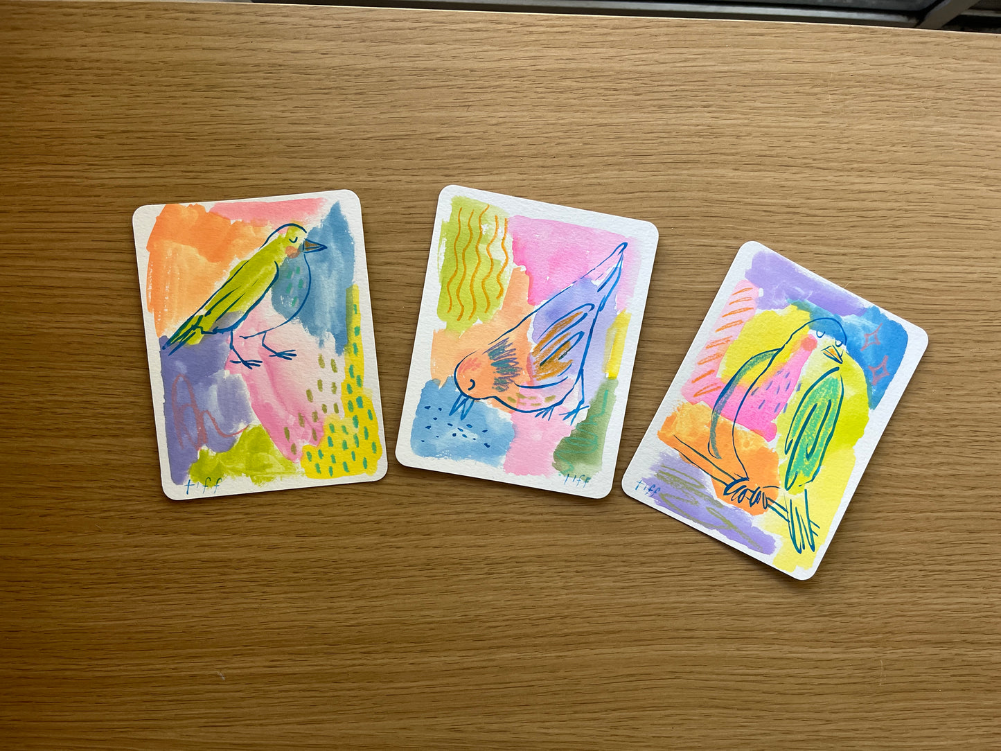 "Three Little Birds 3" Original Painting