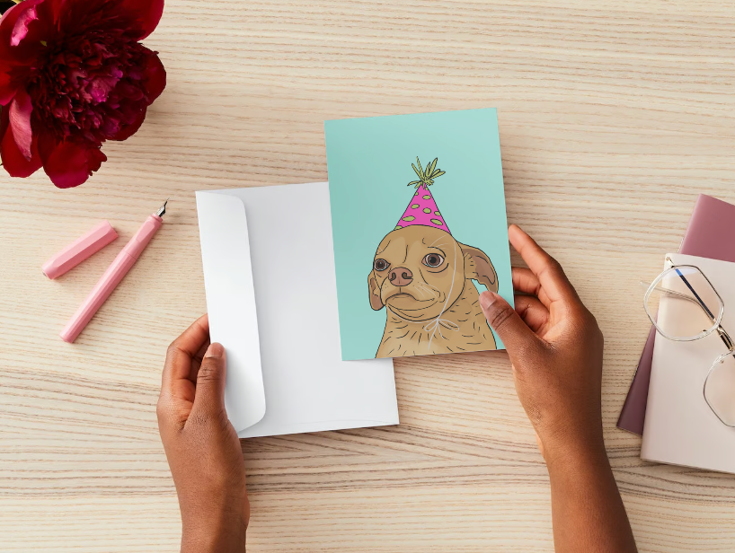 Party Pupper Greeting Card