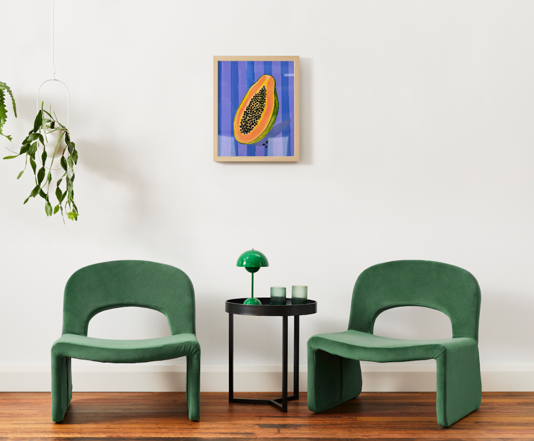"Papaya Al Fresco" Original Painting