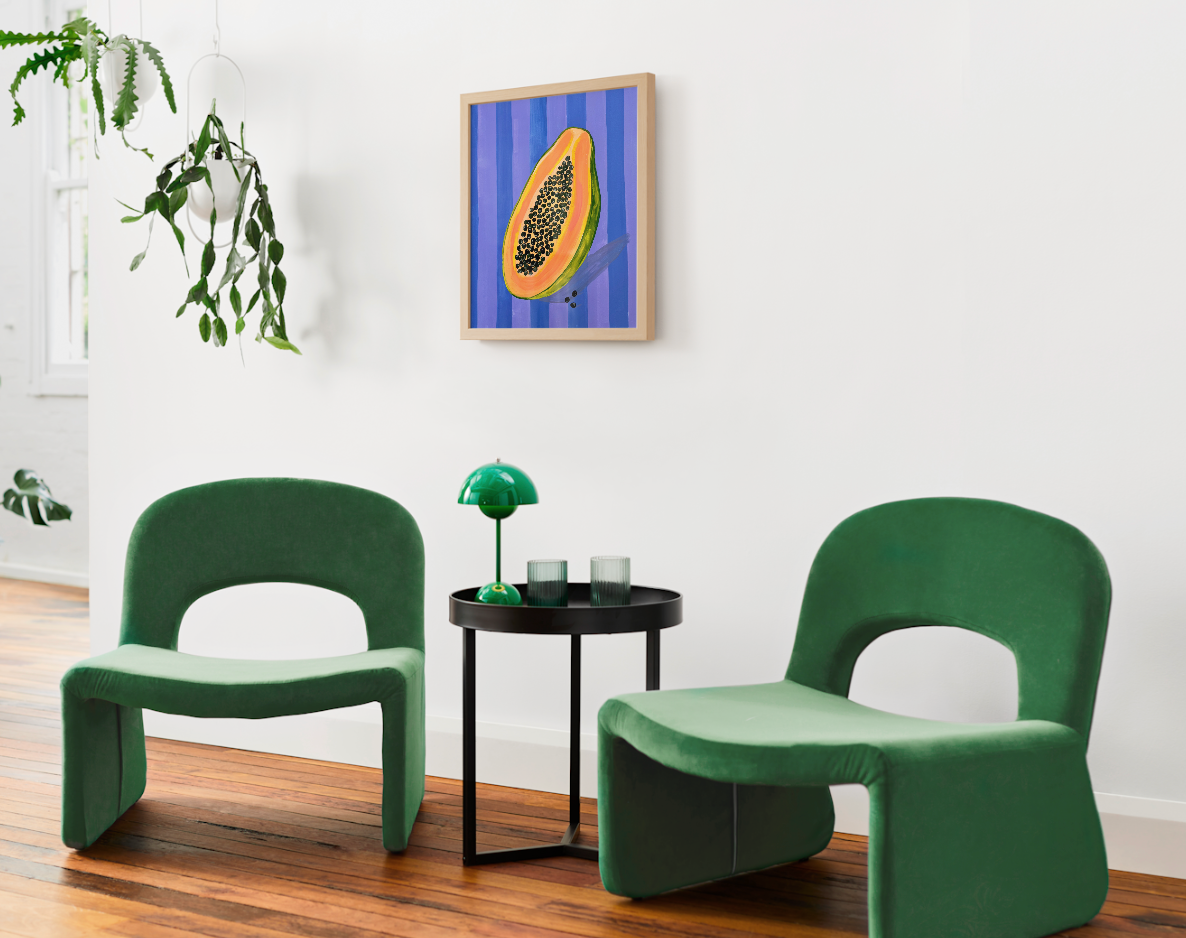"Papaya Al Fresco" Original Painting