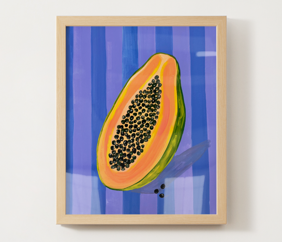 "Papaya Al Fresco" Original Painting