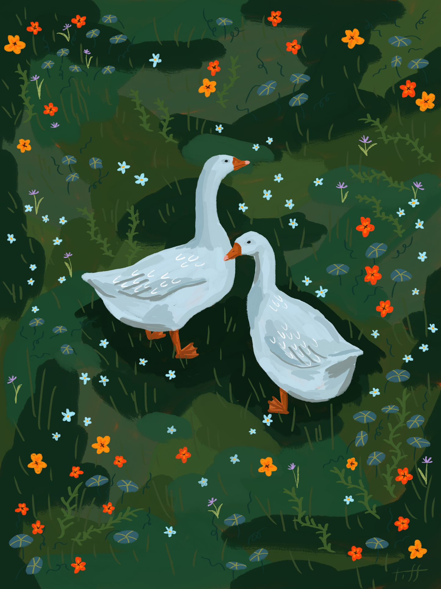 "Silly Geese" Print