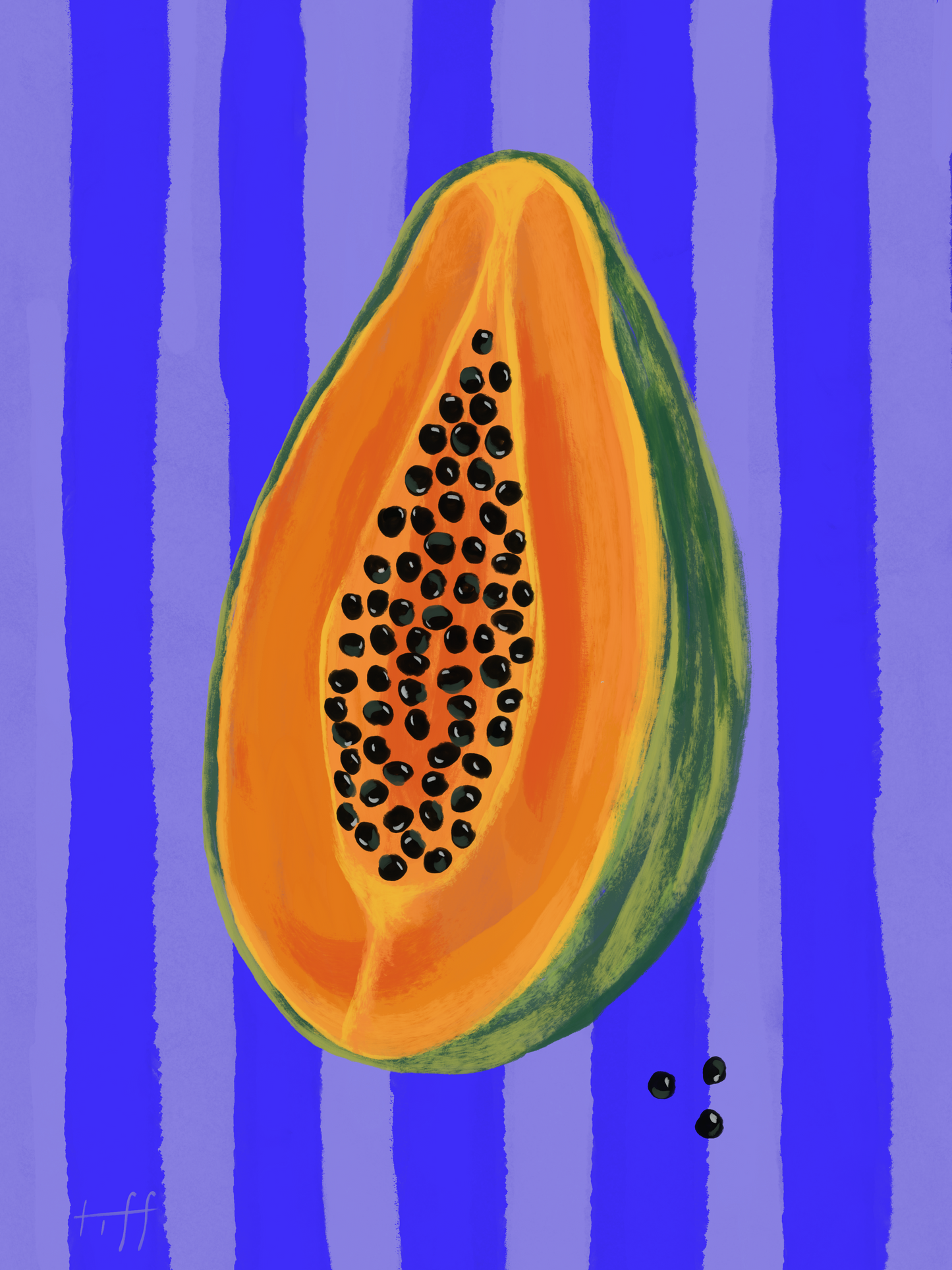 "Papaya Al Fresco" Print