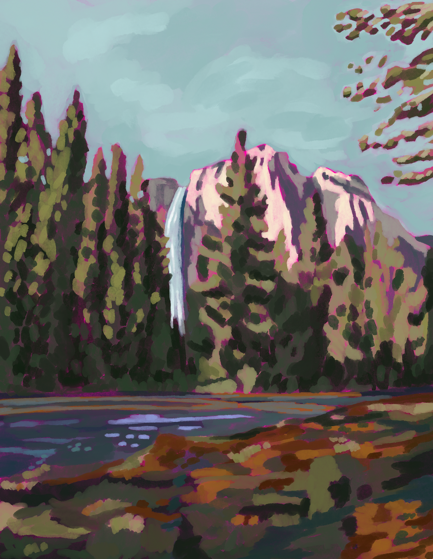 "Yosemite Falls" Print