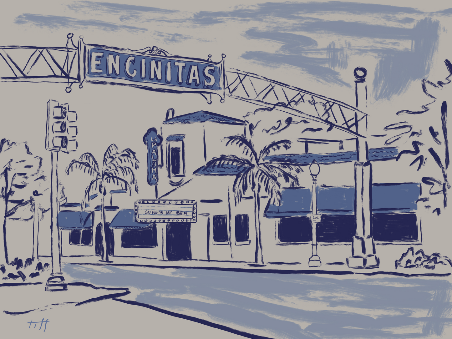 "Downtown Encinitas" Print