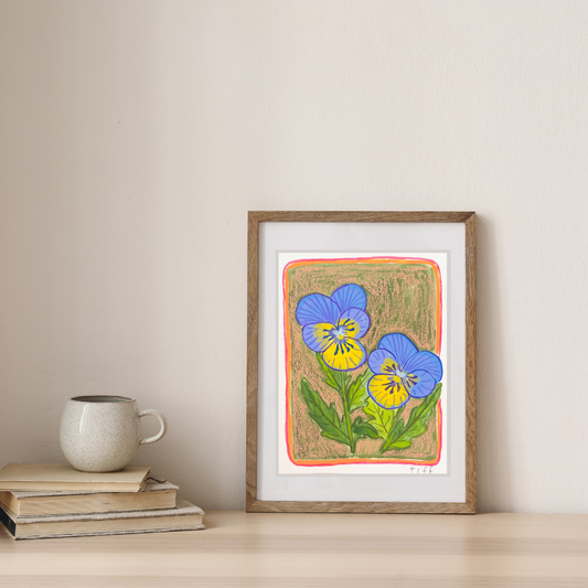 "Pansy Sisters" Original Painting