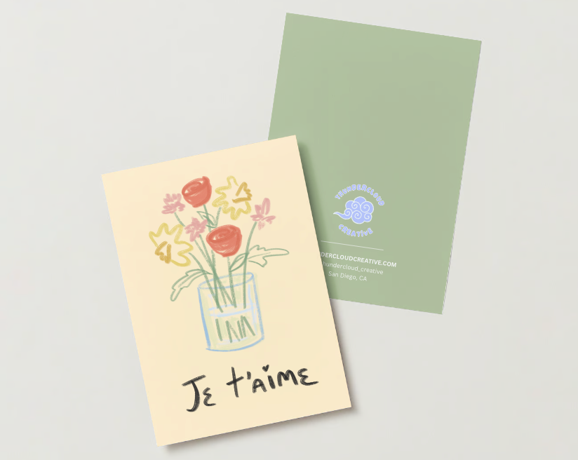 Je t'aime Greeting Card