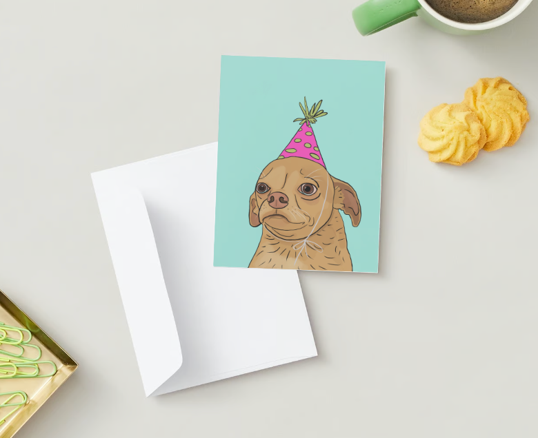 Party Pupper Greeting Card